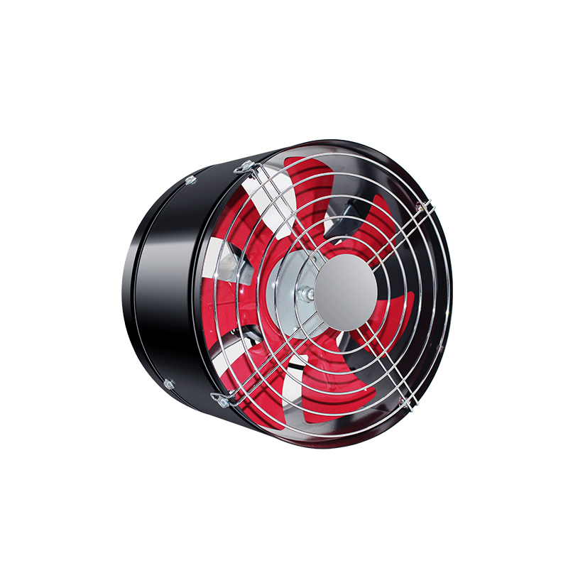 Black Powerful Exhaust Barrel Ventilation Fan, Duct High-Speed Exhaust Fan
